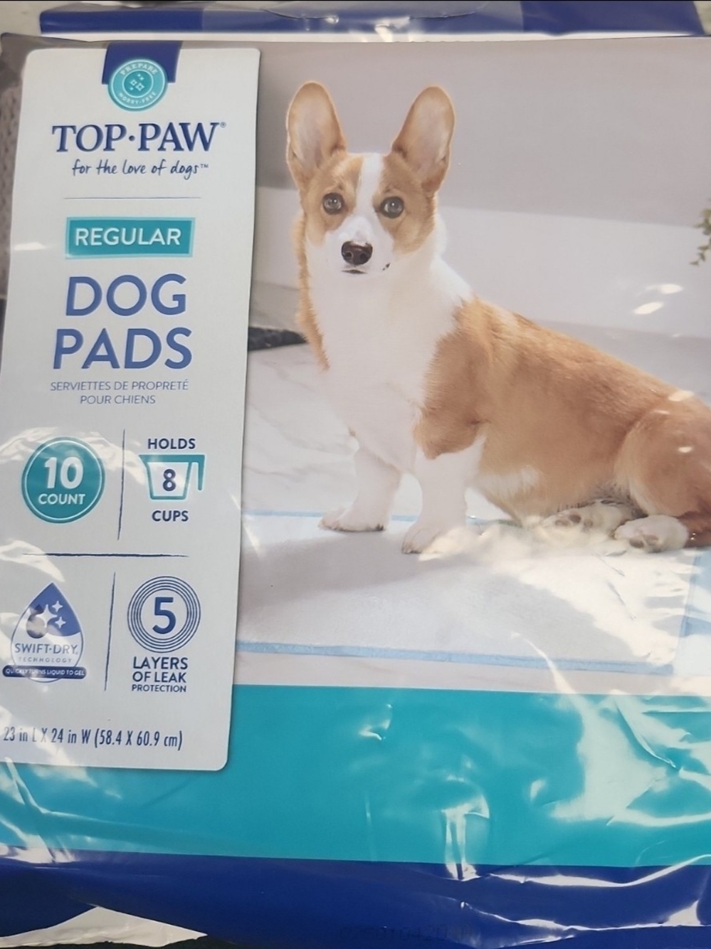 Top Paw Dog Pads - Blue and Teal - 10 Count